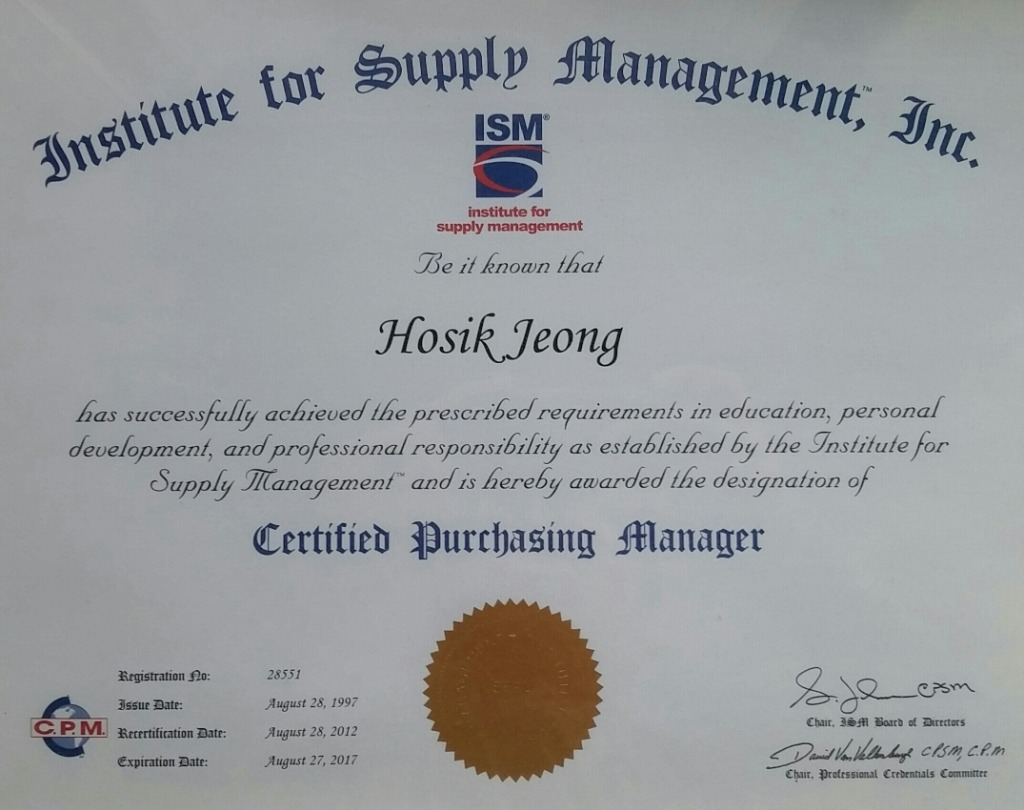 Certified Purchasing Manager (C.P.M.)